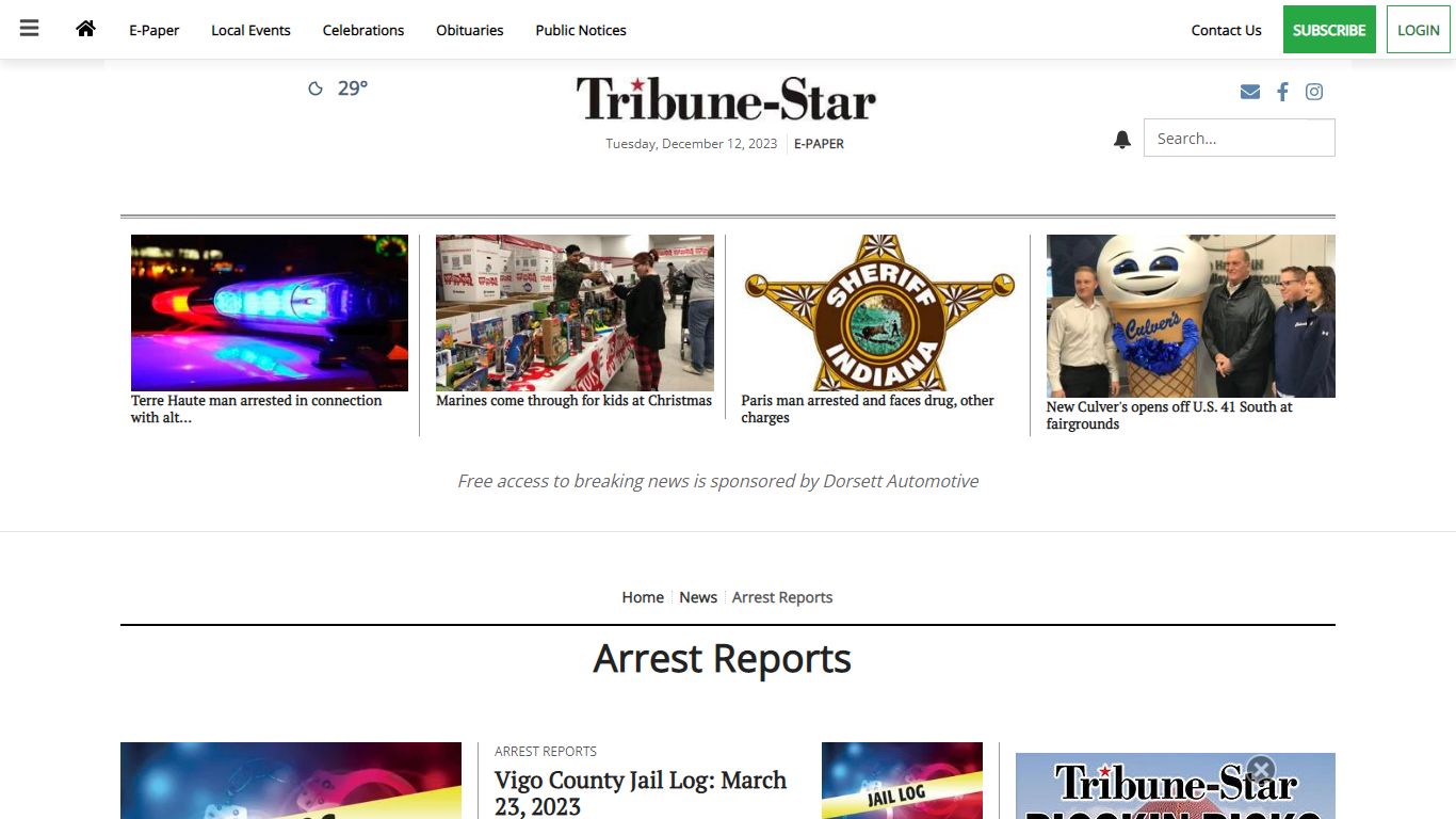 Arrest Reports | tribstar.com - Terre Haute Tribune-Star